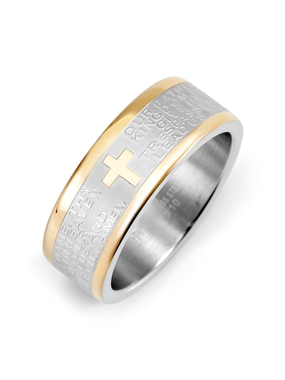 DC Legion Of Superheroes Logo Stainless Steel Ring - Size 10, Gold Finish, Officially Licensed | No Gemstone, Men's Jewelry