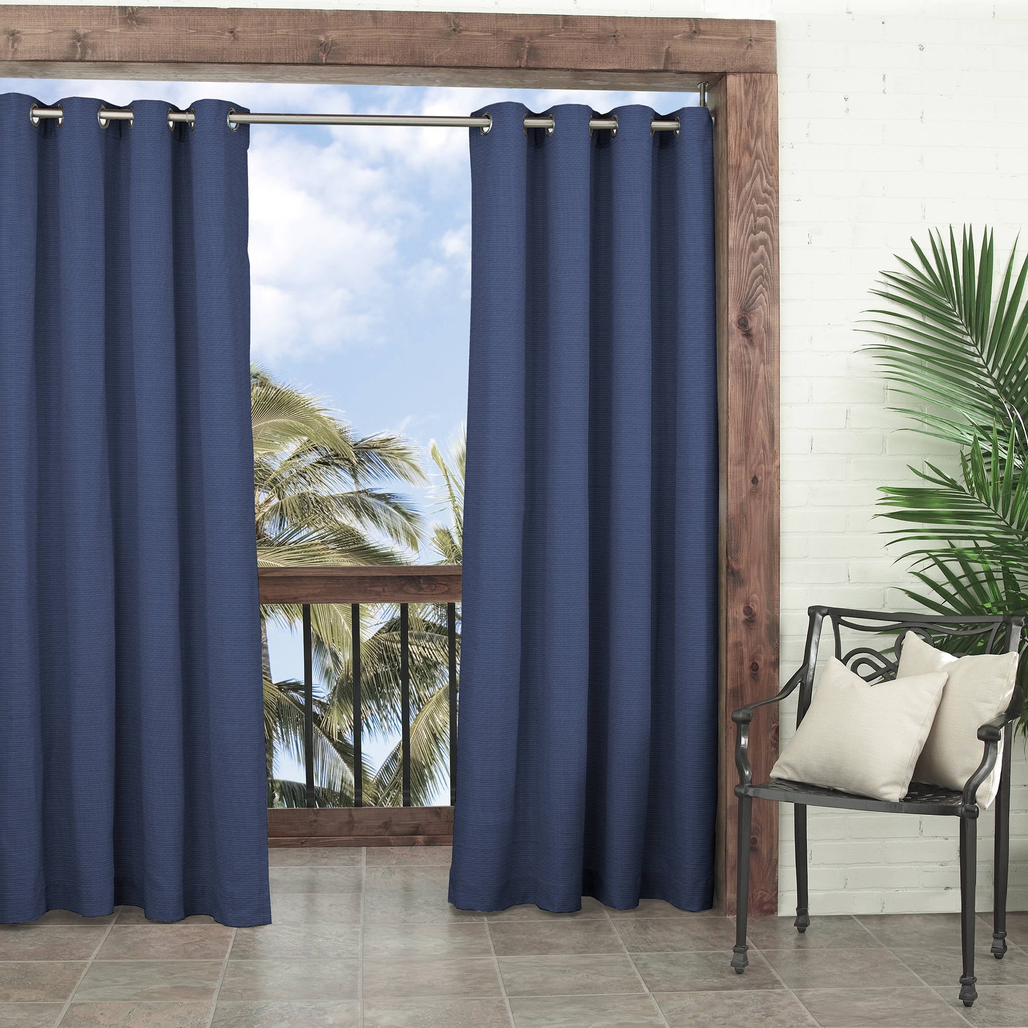 Parasol Key Largo Solid Indoor Outdoor Window Curtain Panel Parasol Key Largo Solid Indoor Outdoor Window Curtain Panel