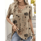 thumbnail image 4 of Blusas de moda para mujer, camiseta con estampado de flores en 3d, camiseta blanca Kawaii con cuello en V, ropa femenina, camisetas de verano de gran tamaño 2024, 4 of 5