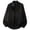 Black T-Shirt for Men, variant on Men's Top Stand Collar Turn-Down Collar Long Sleeve Button With Pockets Solid Casual For Various Types Black M