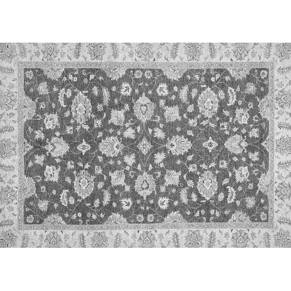 Ahgly Company Indoor Rectangle Oriental Gray Traditional Area Rugs, 4' x 6'