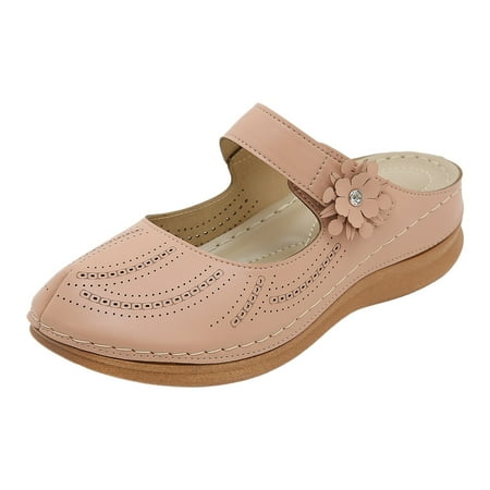 

Liaosiiii Women Shoes Thick Soled Wedge Sandals Fashionable Foot Covering One Foot Beach Sandals