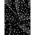 thumbnail image 7 of Black And White Polka Dot Spaghetti Strap A-Line Mini Dress For Women, 7 of 7