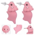 thumbnail image 2 of Accesorios Aretes de Niñas EarringDinosaur02 4Pzas Dinosaurio Tuerca Rosa Silicona., 2 of 4
