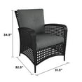 thumbnail image 6 of COSCO Outdoor Living Lakewood Ranch Steel Woven Wicker Lounge Chairs with Cushions, Black and Gray, 6 of 11