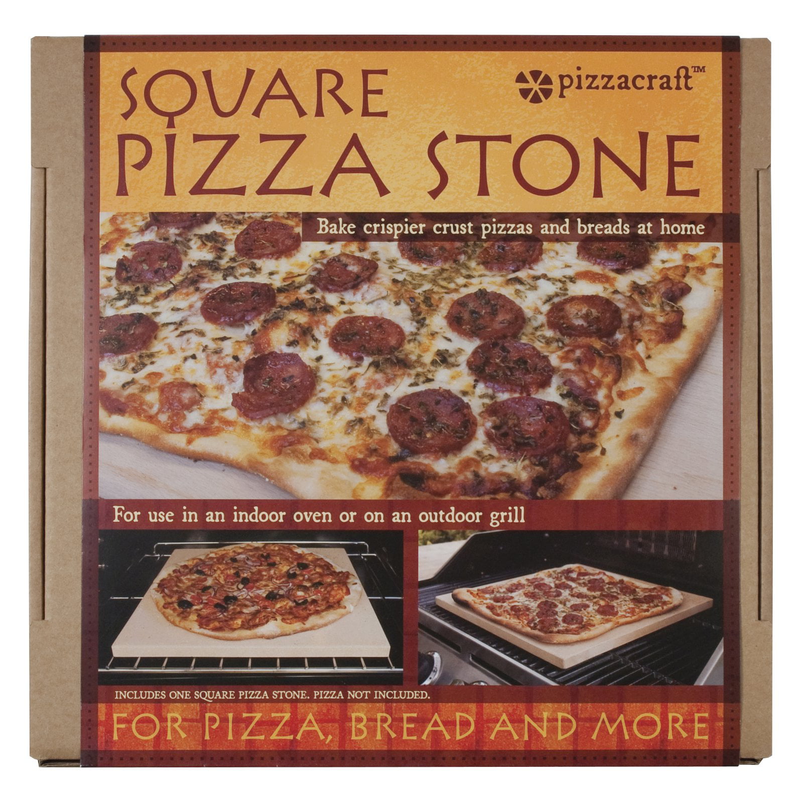 PC9897 For Oven or Grill Pizzacraft 15" Square ThermaBond Baking/Pizza Stone 