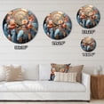 thumbnail image 4 of Designart "Dreamy Pastels Pink Dream Catcher II" Landscapes Oversized Wall Clock, 4 of 5