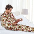 thumbnail image 6 of Fotbe Christmas Hat bear Pattern Long Sleeve Pajama Set for Men,Sleepwear Set,2-piece Loungewear Set,Soft PJs Comfy Nightwear with Pockets-Medium, 6 of 7