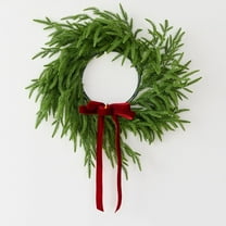 balikha 50cm Green Artificial Christmas Wreath Realistic Multipurpose Xmas Garland Front Door Wreath for Entryway Decor Lightweight Style B