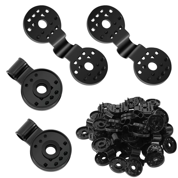 Clips de plástico para tela de sombra, Clips de plástico para sombrilla, malla de sombra, Clips negros para invernadero, jardín al aire libre, anti (40 unidades)