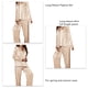 thumbnail image 3 of Conjunto de pijama Camisa de manga larga Pantalones largos Ribete a rayas Conjunto de ropa de dormir con botones suaves y sueltos para mujer, 3 of 4