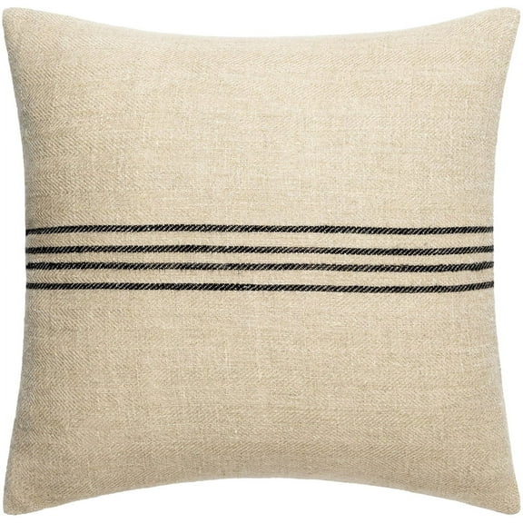 Livabliss x Becki Owens Brett Modern Accent Pillow, 22"L x 22"W, Light Brown/Black