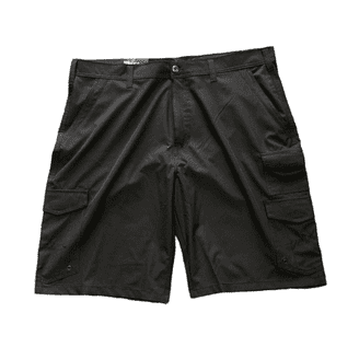 Iron Co. Men's Comfort Waistband Stretch Hybrid Cargo Short (Black