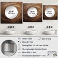 thumbnail image 4 of Designart "Calm Current Spiral in Brown I" abstract spirals Square Mirror For Wall Decor - Large Brown Square Mirror Printed Wall Decor - Modern Square Living Room Mirror, 4 of 5