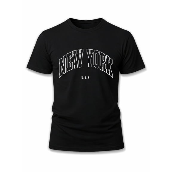 Greenink New York USA T-Shirt Men's t shirts black gifts funny Spring and summer outdoor loungewear Classic Unisex Shirt Short Sleeve tshirts