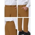 thumbnail image 6 of INSPIRE CHIC Men's Dress Solid Color Pants Straight Front Chino Slacks, 6 of 7