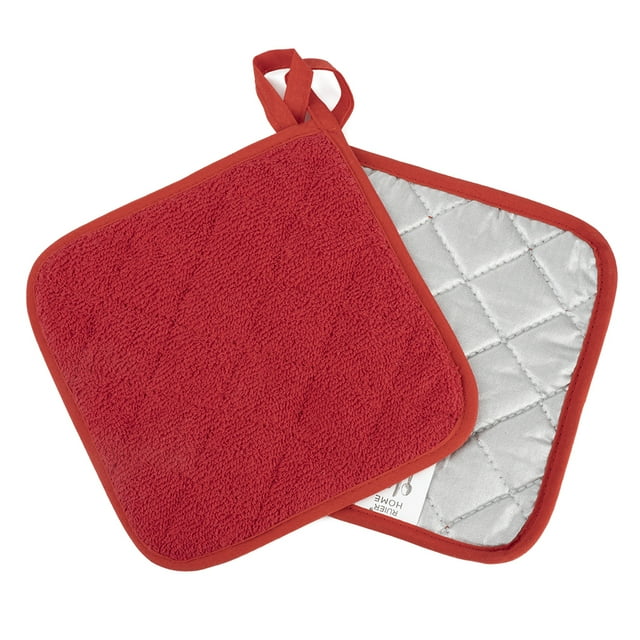 Cotton Pot Holders, Kitchen Basic Potholder Heat Resistant, Terry Pot