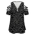 thumbnail image 3 of Spectacular Spectacles Black For Opticians Optometrists New Fashion Zip Off Shoulder Top Short-Sleeve Women Shirt, 3 of 5