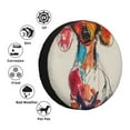thumbnail image 4 of Naloa Colorful Dachshund Art PVC Leather Spare Tire Wheel Cover Spare Tire Cover, for Car Truck SUV Camper Trailer Universal Fit(14-17in)-15 inch, 4 of 6