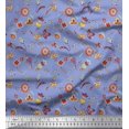 thumbnail image 1 of Soimoi Georgette Viscose Fabric Leaves & Floral Artistic Printed Craft Fabric by The Yard 42 Inch Wide, 1 of 3