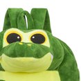 thumbnail image 2 of Mochila de felpa para niños, bolso escolar de animales de felpa 3D, ligero, de gran capacidad, con dibujos animados bonitos para niños y niñas, color verde, 2 of 5