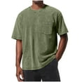 thumbnail image 2 of Mens Big & Tall T-Shirts with Pocket S-5X Plus Size Short Sleeve Tees Tops Casual Solid Color Pullover Crewneck Workout Tshirts Shirts, 2 of 4