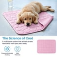 thumbnail image 6 of Gustave Dog Cooling Mat Washable Breathable Ice Silk Self Cooling Pad Pet Sleeping Bed Blanket for Small Medium Large Dogs Cats "Pink, S", 6 of 8