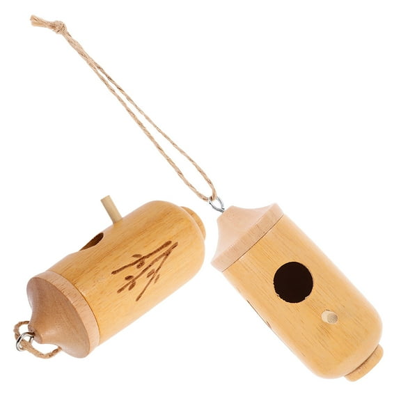 HOMEMAXS Charming Brown Wooden Hummingbird House for Outdoor Nesting and Garden Decor Easy to Hang