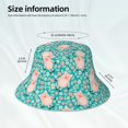 thumbnail image 3 of Fotbe Pig And Flower Sombrero Tipo Pescador con Estampado – Sombrero de Sol de Algodón de Moda para Playa, Golf, Pesca, 3 of 6