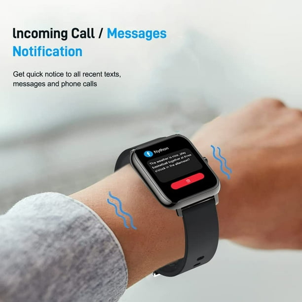 Montre Connectée Femmes, Smartwatch Notification de Message, Tracker  d'Activité avec Sommeil Contrôle de la Musique Bracelet, Moniteur de  Oxygène