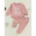 thumbnail image 4 of BemeyourBBs Toddler Baby Boy Girl Spring Fall Winter Outfit Snacks Are My Love Language Sweatshirt And Jogger Pants Set Infant Boys Girls Clothes, 4 of 9