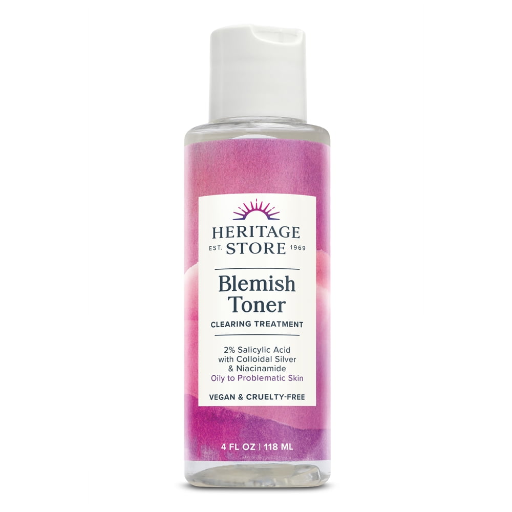 Heritage Store Blemish Toner Acne Treatment 2 Salicylic Acid, Tea