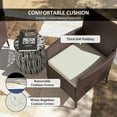 thumbnail image 4 of Outsunny 2 PCS Rattan Wicker Dining Chairs with Cushions and Anti-Slip Foot, Patio Stackable Chairs Set for Backyard, Garden, Lawn, Dark Coffee, 4 of 9