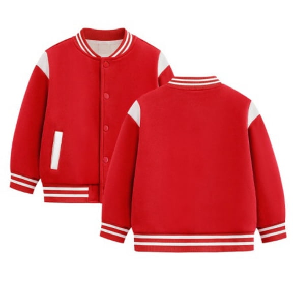 Abcomgle Kids Baseball Jackets Boys Girls Letterman Baseball Jacket Lightweight Colorblock Bomber Jackets for Girls Casual Cardigan Toddler Bomber Jacket with Pocket