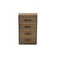 thumbnail image 3 of Baxton Studio A Dû au Milieu du Siècle Moderne Tissu Brun Rembourré 4 Tiroirs Armoire de Rangement Accent, 3 of 5