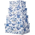 thumbnail image 1 of Cajas de almacenamiento Briful estilo porcelana, juego de 4 con tapas, 1 of 6