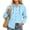 Light Blue, variant on Lmueinov Long Sleeve Shirts for Women 100% Cotton Button Down Drawstring Hooded Shirts Solid Casual Lightweight Going Out Tops for Summer Fall Travel