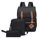 thumbnail image 1 of Mochilas Backpack Impermeable Puerto Usb Set 3pzs Negro Malubero Malu1321, 1 of 3