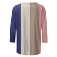 thumbnail image 4 of Chbgutlmr Womens Plus Size Tops Crewneck 3/4 Length Sleeve Color Block Casual Tops Fall Fashion Tshirts, 4 of 5