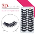 thumbnail image 3 of 10Pairs False Eyelash Natural 3D Fluffy Eyelash Extensions Soft Wispy Eyelashes, 3 of 9