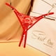 thumbnail image 1 of Tanga de mujer con accesorios de diamantes de estilo negro, lencería sexy con abertura y bordado transparente con cuentas, 1 of 6