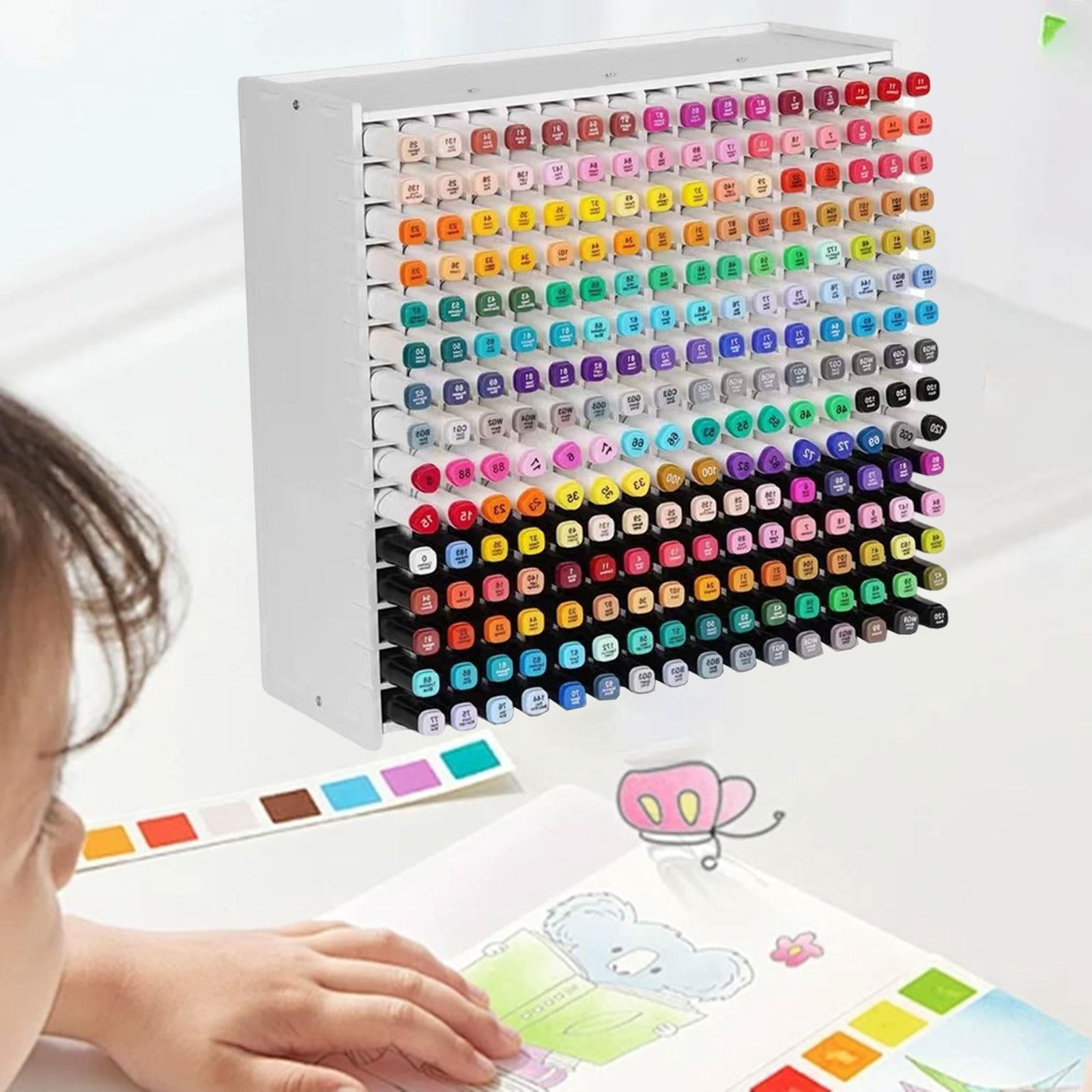 TISHITA Marker Pen Organizer Marker Holder Easy Assembly DIY Craft Desktop Display Stand Paint Brush Marker Holder for Home Workspace