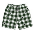 thumbnail image 3 of Uemuo Green White Christmas Tree Lumberjack Plaid Pattern Men's Swim Trunks Hawaiian Beach Bathing Suit Swimsuits Beach Quick-Dry Shorts with Pockets-Medium, 3 of 9