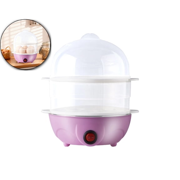 Electric Egg Cooker Boiler Maker Soft, Medium or Hard Boil, 14 Egg Capacity Two Layer Egg Maker, Egg Steamer, with Automatic Shut Off, Noise Free