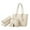 White, variant on HaoXianJian 4pc Set Handbags Women Shoulder Bag Purse Card Holders Shopper Large Tote Satchels
