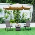 thumbnail image 2 of Topeakmart 4pcs Folding Dining Chairs with Backrest/ Armrests, Black, 2 of 8