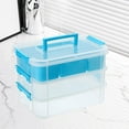 thumbnail image 1 of Caja de Almacenamiento Apilable, Caja de Almacenamiento de Bloques de Construcción, Organización, Organizador con Mango Multifuncional para Bobinas de , azul Soledad Contenedor de almacenamiento, 1 of 10