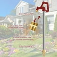 thumbnail image 4 of Frost Proof Yard Hydrant, Frost Free Outdoor Faucet Freeze Proof Hydrant for Yard Garden Farm Pasture Irrigation, Water Faucet 3/4" Pipe Connection,4.25ft Total Length 2' Bury Depth, 4 of 18