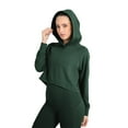 thumbnail image 3 of YITTY Active Women's UltraLuxe Cropped Hoodie – Soft Long Sleeve Sweatshirt, Lightweight (Activewear & Loungewear), Everpine, 4X, 3 of 8