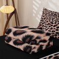 thumbnail image 5 of Erosebridal Fashion Leopard Spot Zipper Twin Comforter Sets with Fitted Sheet and 2 Pillowcases for Girls, Rustic Animal Print Zipper Bedding Set, Black Reversible, 4-Piece, 5 of 7